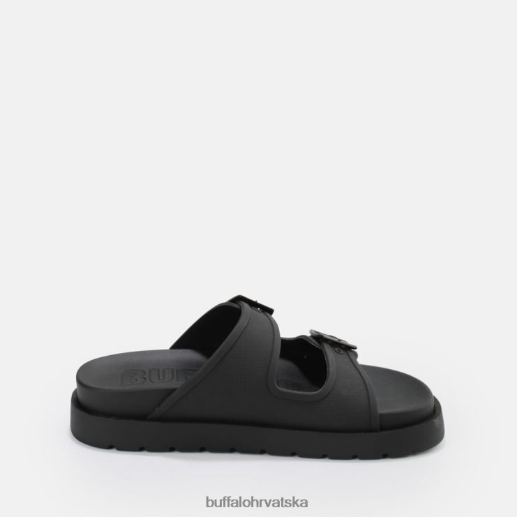 crno Buffalo eve sol sandale s platformom veganske |slajdova TDD6T248